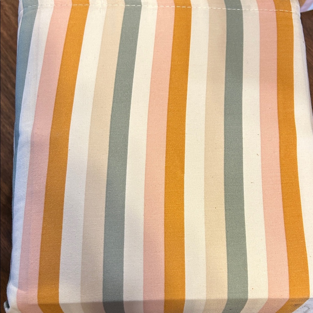 Pillowfort Striped Queen Sheet Set - Orange, Pink, Gray